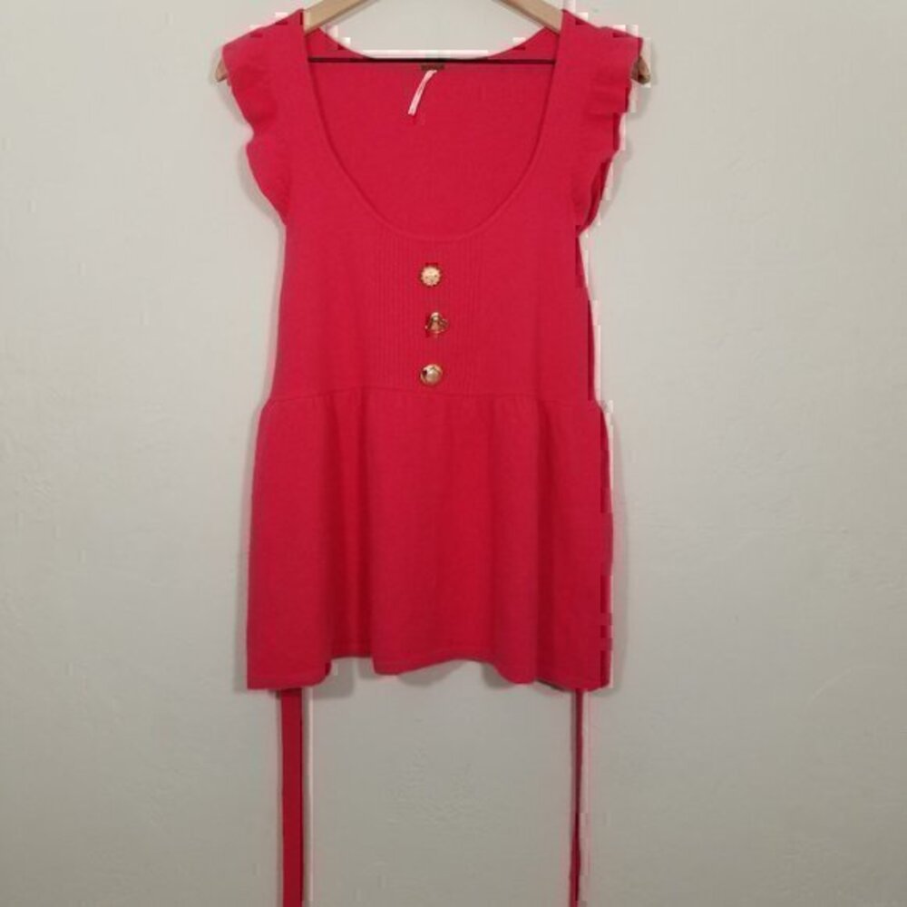 Free People Lambs wool/Rabbit Hair Angora/Nylon Tie Waist Top Size M